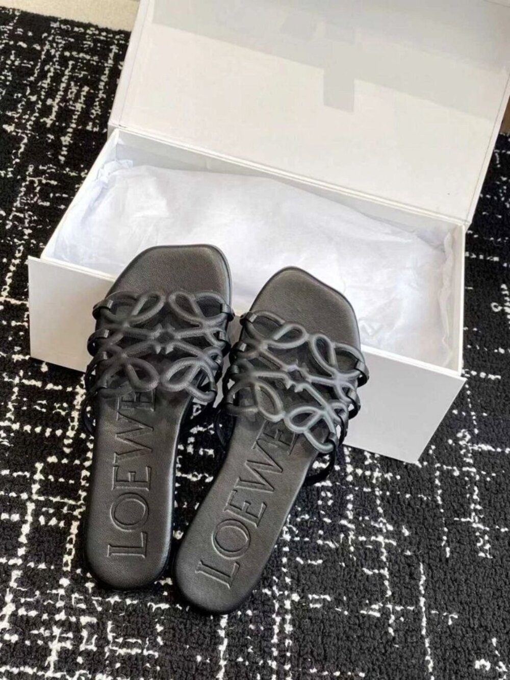 Loewe Petal Anagram sandals